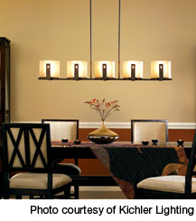 Lighting dinettes, nooks and counters